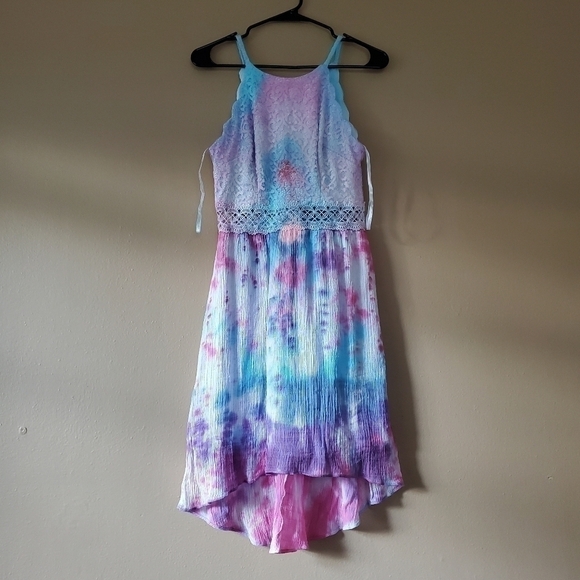 BCX Dresses & Skirts - BCX Custome tie dye Juniors lace dress Size 7